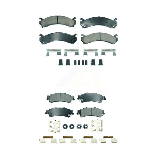 Ceramic Semi-Metallic Disc Brake Pads Front Rear Kit For Cadillac DTS DeVille