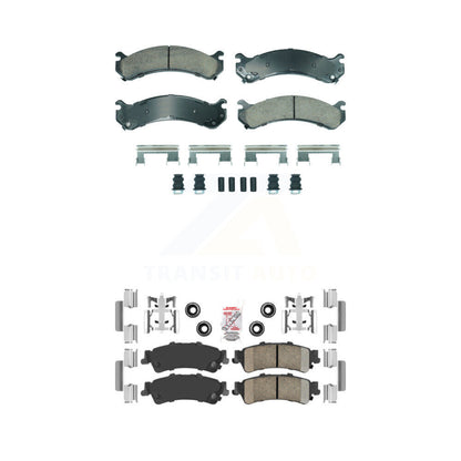 Ceramic Disc Brake Pads Front Rear Kit For Cadillac DTS DeVille GMC Sierra 3500