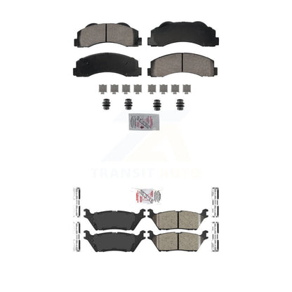 Ceramic Disc Brake Pads Front Rear Kit For Ford F-150