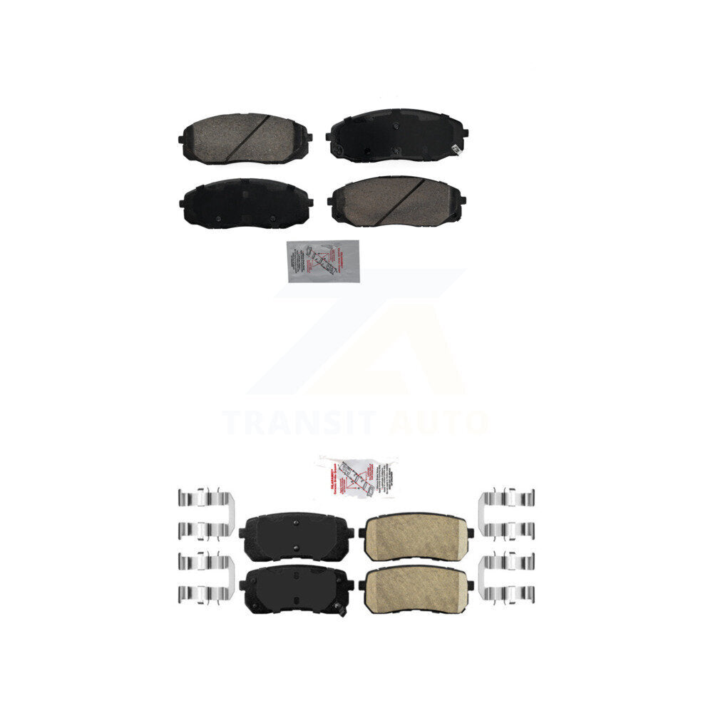 Ceramic Disc Brake Pads Front Rear Kit For 2020-2021 Kia Sedona