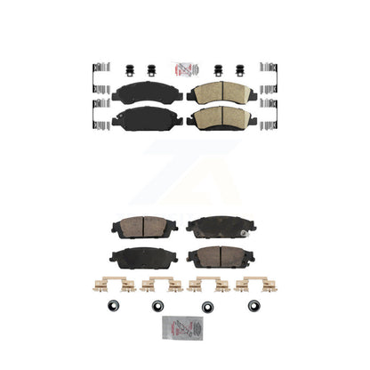 Ceramic Disc Brake Pads Front Rear Kit For GMC Chevrolet Sierra 1500 Silverado