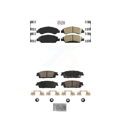 Ceramic Disc Brake Pads Front Rear Kit For GMC Chevrolet Sierra 1500 Silverado