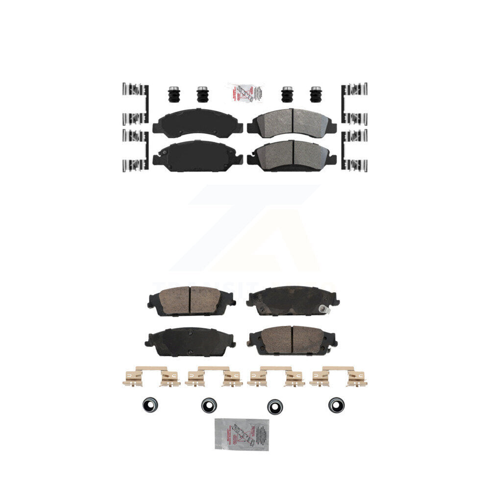 Semi-Metallic Ceramic Disc Brake Pads Front Rear Kit For GMC Chevrolet Sierra XL