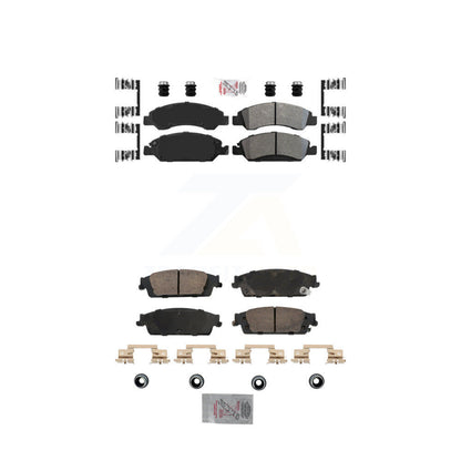 Semi-Metallic Ceramic Disc Brake Pads Front Rear Kit For GMC Chevrolet Sierra XL