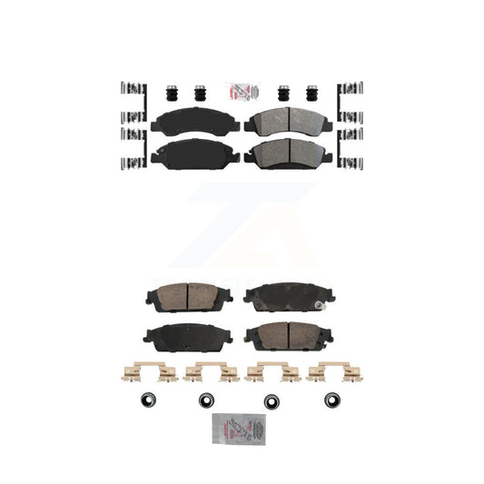 Semi-Metallic Ceramic Disc Brake Pads Front Rear Kit For GMC Chevrolet Sierra XL