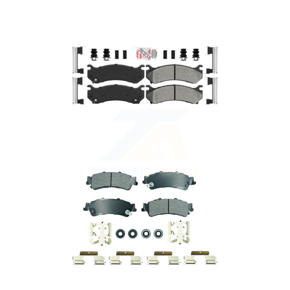 Semi-Metallic Disc Brake Pads Front Rear Kit For Chevrolet GMC Silverado 1500 XL