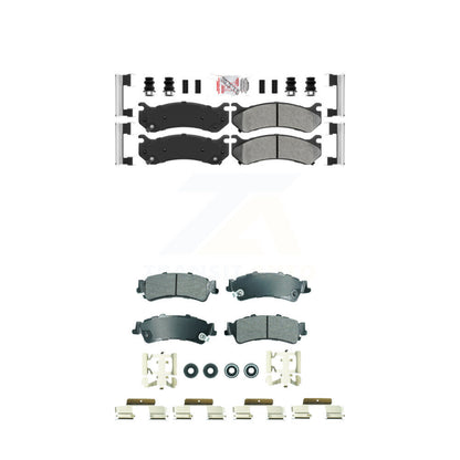 Semi-Metallic Disc Brake Pads Front Rear Kit For Chevrolet GMC Silverado 1500 XL