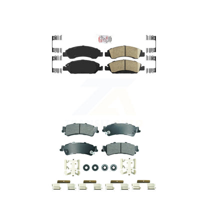Ceramic Semi-Metallic Disc Brake Pads Front Rear Kit For Chevrolet GMC Silverado