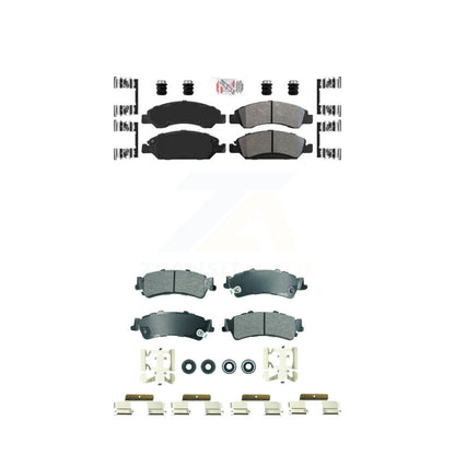 Semi-Metallic Disc Brake Pads Front Rear Kit For Chevrolet GMC Silverado 1500