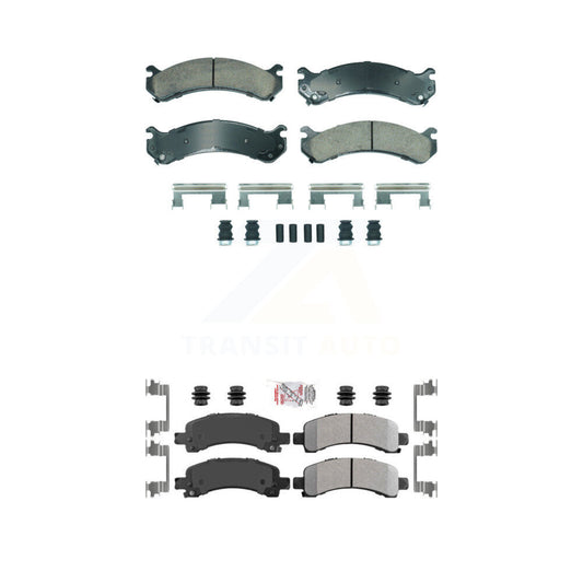 Ceramic Semi-Metallic Disc Brake Pads Front Rear Kit For GMC Chevrolet Savana