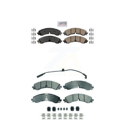 Ceramic Semi-Metallic Disc Brake Pads Front Rear Kit For GMC Chevrolet Sierra HD