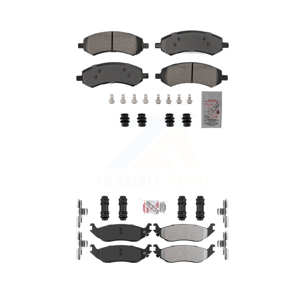 Semi-Metallic Disc Brake Pads Front Rear Kit For Ram 1500 Classic Dodge Chrysler