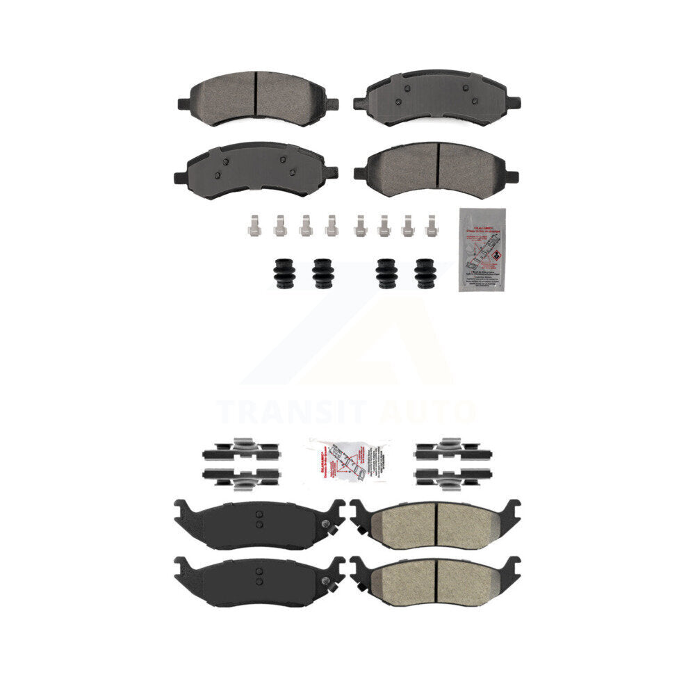 Semi-Metallic Disc Brake Pads Front Rear Kit For Ram 1500 Classic Dodge Chrysler