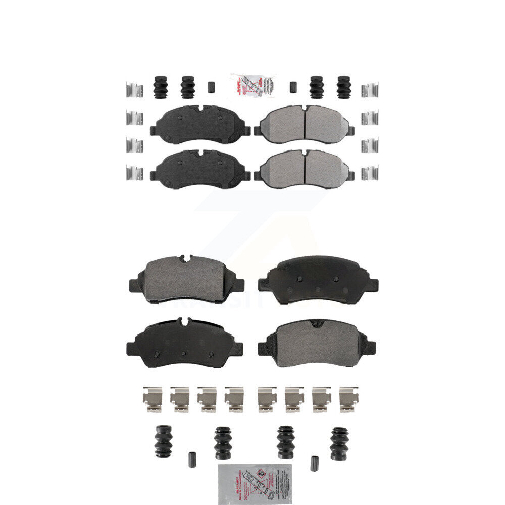 Semi-Metallic Disc Brake Pads Front Rear Kit For Ford Transit-250 Transit-150 HD