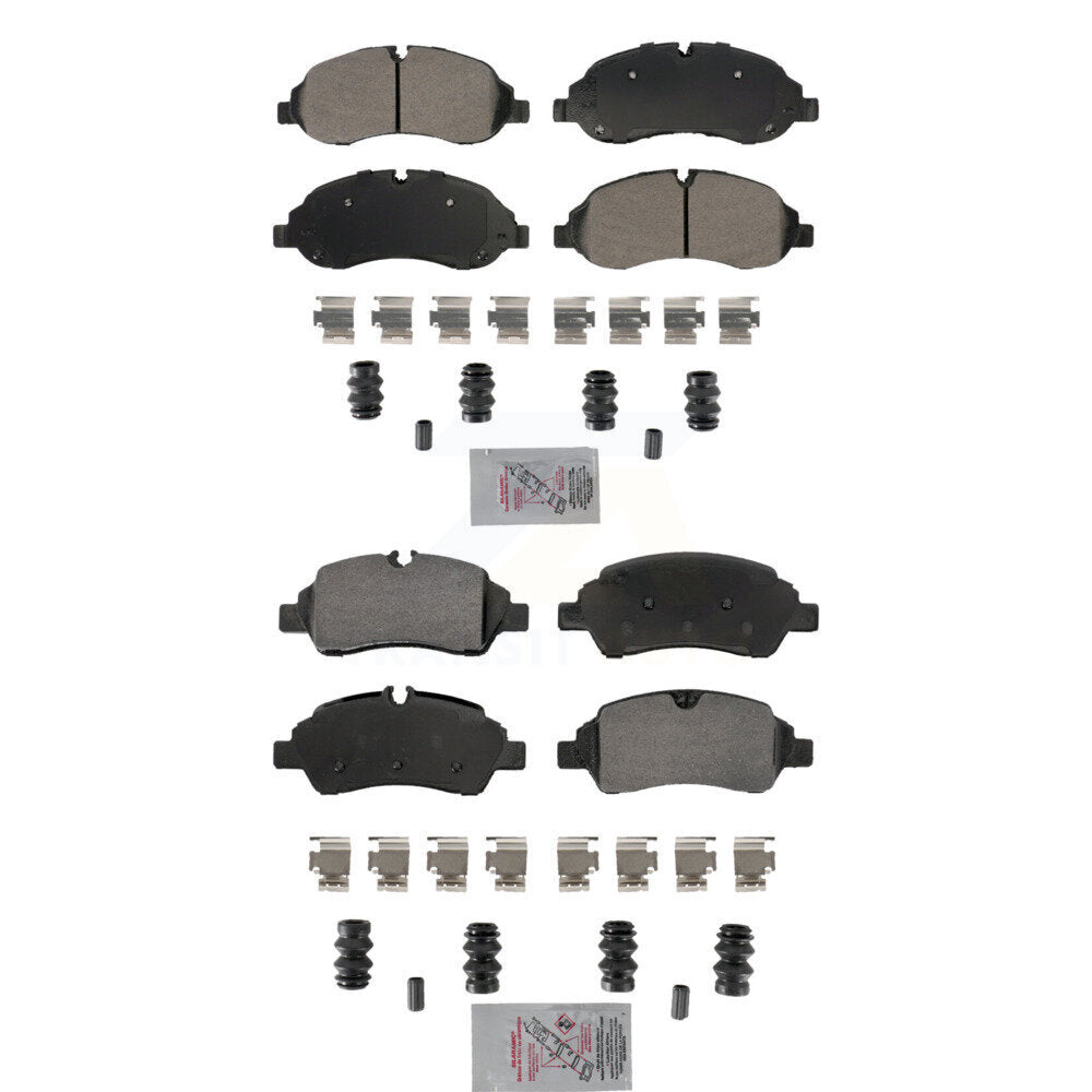 Semi-Metallic Disc Brake Pads Front Rear Kit For Ford Transit-250 Transit-150 HD