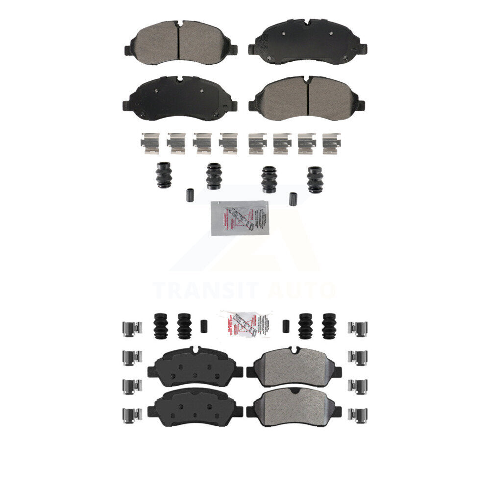Semi-Metallic Disc Brake Pads Front Rear Kit For Ford Transit-250 Transit-150 HD