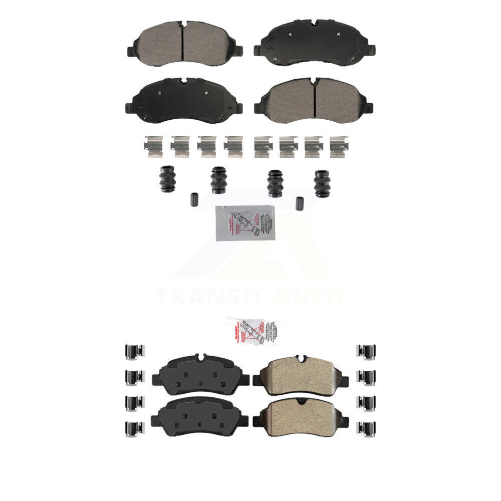 Semi-Metallic Disc Brake Pads Front Rear Kit For Ford Transit-250 Transit-150 HD
