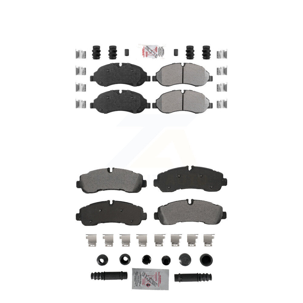 Semi-Metallic Disc Brake Pads Front Rear Kit For 2020 Ford Transit-350 AWD