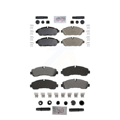 Semi-Metallic Disc Brake Pads Front Rear Kit For Ford Transit-350 HD AWD