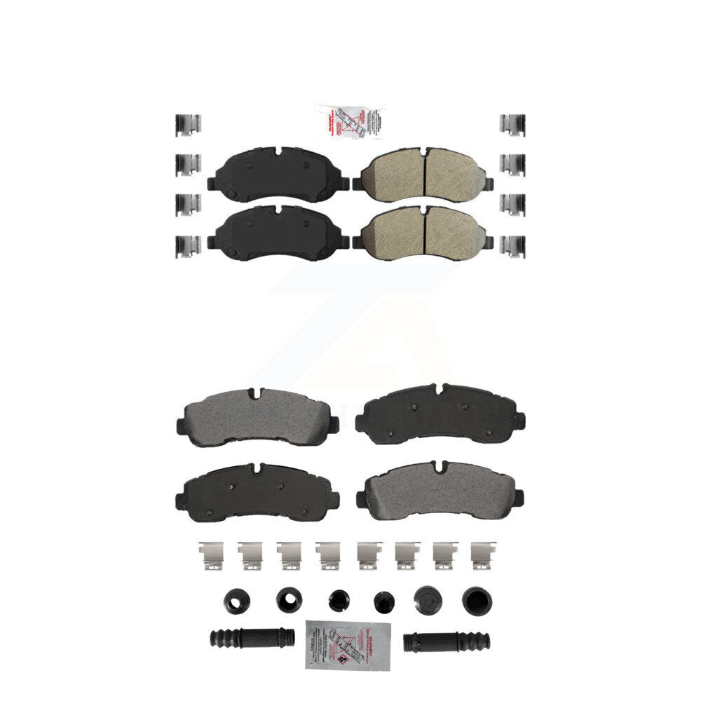 Semi-Metallic Disc Brake Pads Front Rear Kit For 2020 Ford Transit-350 AWD