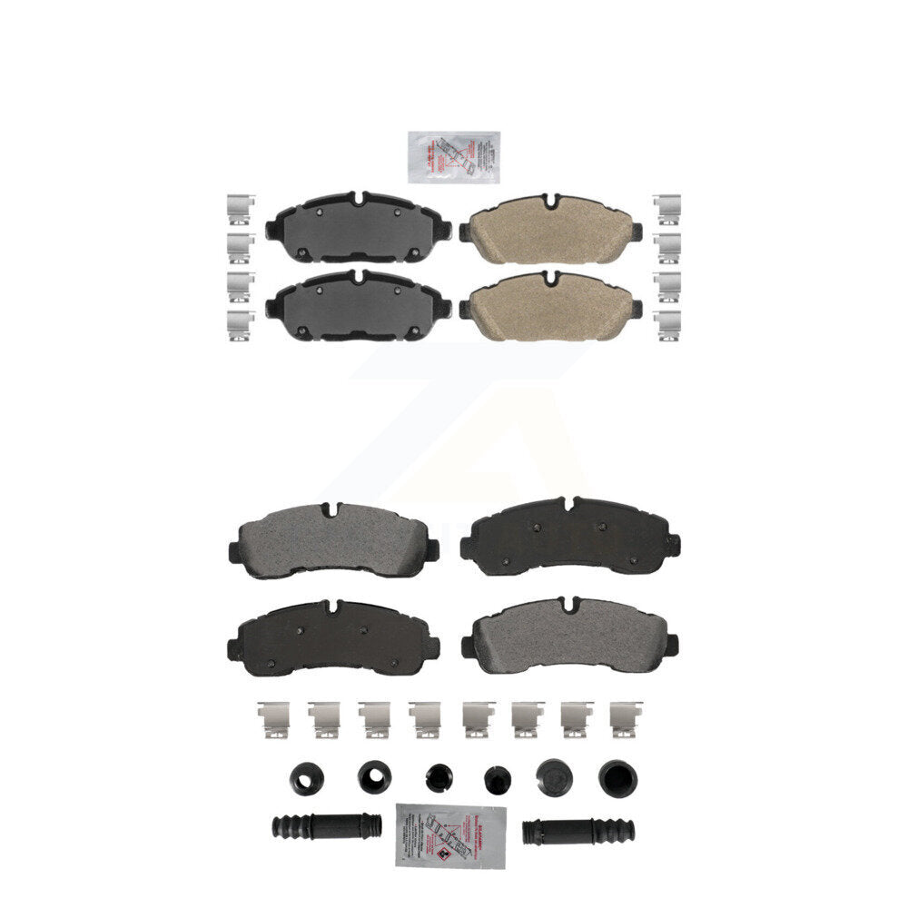 Semi-Metallic Disc Brake Pads Front Rear Kit For Ford Transit-350 HD AWD