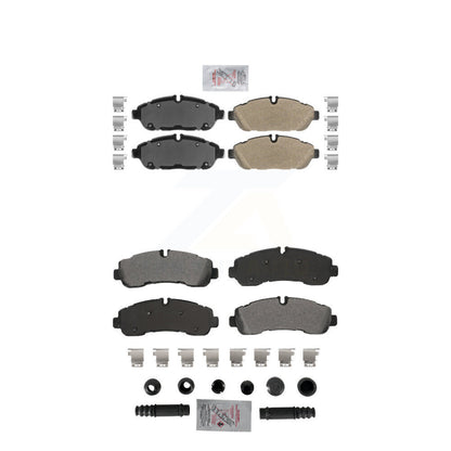 Semi-Metallic Disc Brake Pads Front Rear Kit For Ford Transit-350 HD AWD