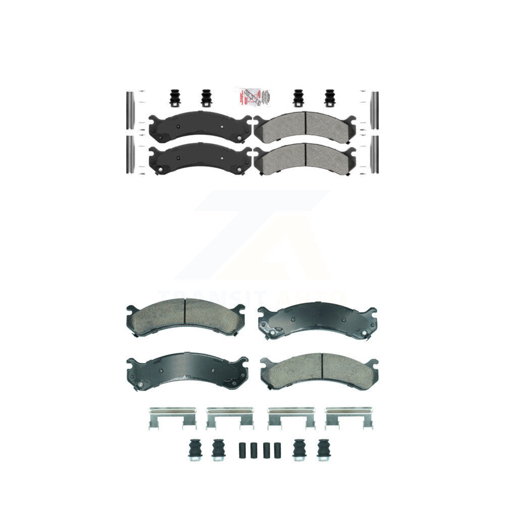 Semi-Metallic Ceramic Disc Brake Pads Front Rear Kit For Chevrolet GMC Silverado