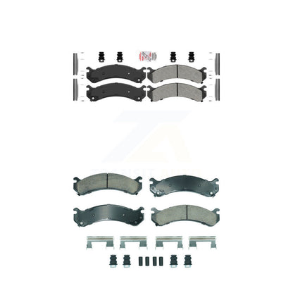 Semi-Metallic Ceramic Disc Brake Pads Front Rear Kit For Chevrolet GMC Silverado