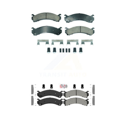Ceramic Semi-Metallic Disc Brake Pads Front Rear Kit For Chevrolet GMC Silverado