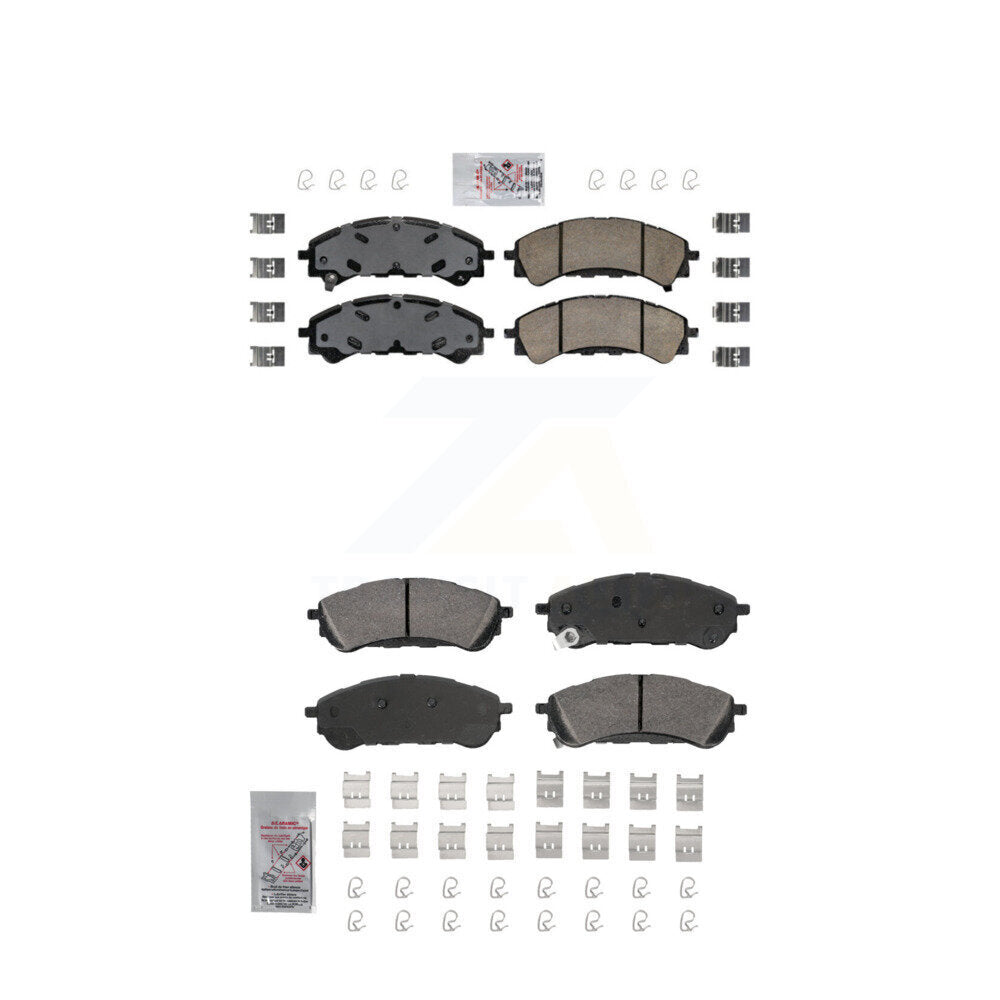 Ceramic Disc Brake Pads Front Rear Kit For 2019-2023 Ford Ranger