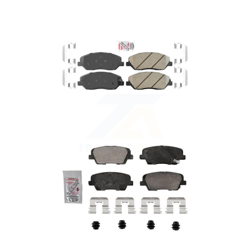 Ceramic Disc Brake Pads Front Rear Kit For 2013-2016 Hyundai Santa Fe XL 3.3L