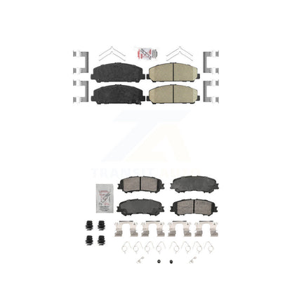 Ceramic Disc Brake Pads Front Rear Kit For 2017-2023 Nissan TITAN