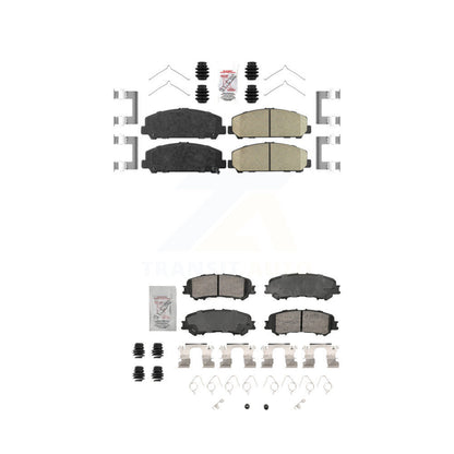 Ceramic Disc Brake Pads Front Rear Kit For 2017-2023 Nissan TITAN