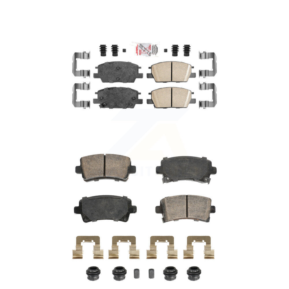 Ceramic Disc Brake Pads Front Rear Kit For 2016 Chevrolet Malibu Carryover Model