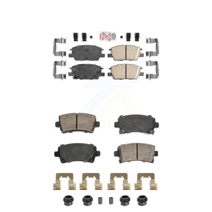 Ceramic Disc Brake Pads Front Rear Kit For 2016 Chevrolet Malibu Carryover Model