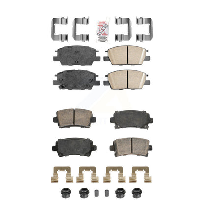 Ceramic Disc Brake Pads Front Rear Kit For 2016 Chevrolet Malibu Carryover Model