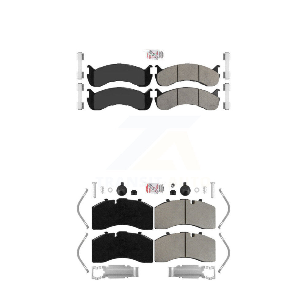 Semi-Metallic Disc Brake Pads Front Rear Kit For Freightliner M2 106 Kenworth