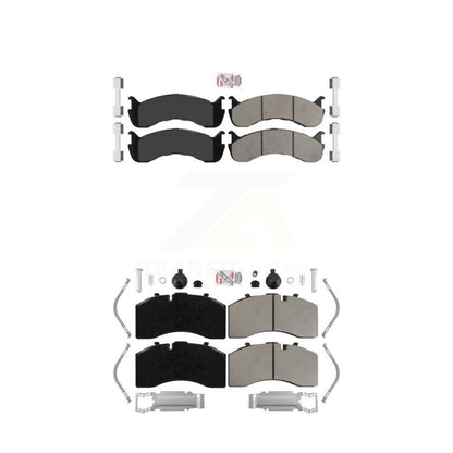 Semi-Metallic Disc Brake Pads Front Rear Kit For Freightliner M2 106 Kenworth