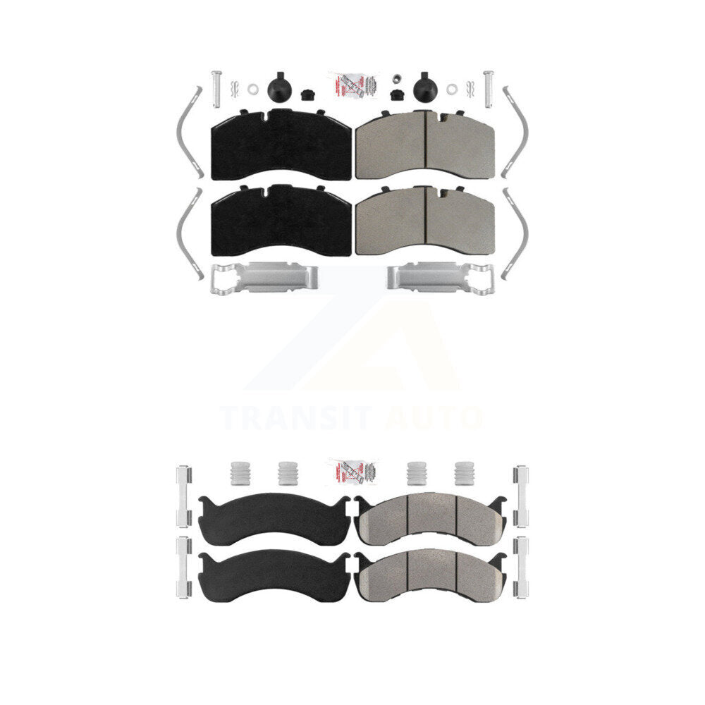 Semi-Metallic Disc Brake Pads Front Rear Kit For Freightliner M2 106 Kenworth