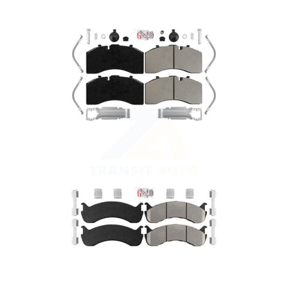 Semi-Metallic Disc Brake Pads Front Rear Kit For Freightliner M2 106 Kenworth