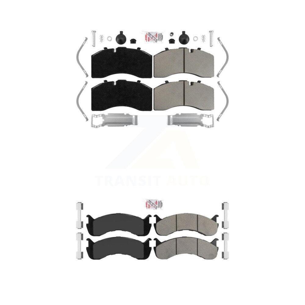Semi-Metallic Disc Brake Pads Front Rear Kit For Freightliner M2 106 Kenworth