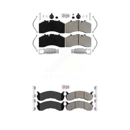 Semi-Metallic Disc Brake Pads Front Rear Kit For Freightliner M2 106 Kenworth