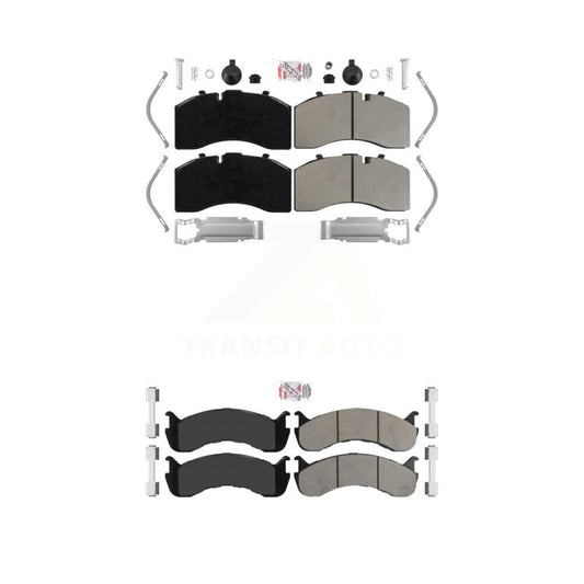 Semi-Metallic Disc Brake Pads Front Rear Kit For Freightliner M2 106 Kenworth