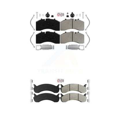 Semi-Metallic Disc Brake Pads Front Rear Kit For Kenworth T370 Freightliner M2