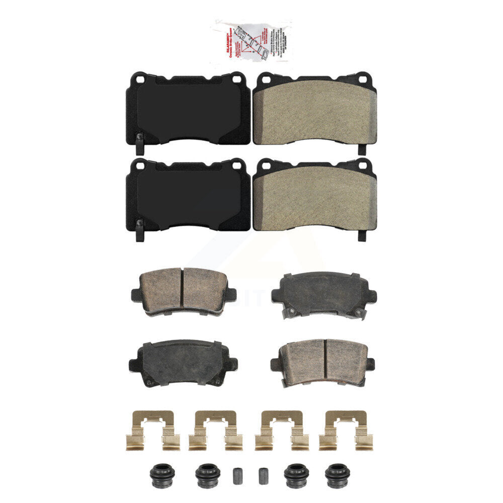Semi-Metallic Ceramic Disc Brake Pads Front Rear Kit For Buick Regal Saab 9-5