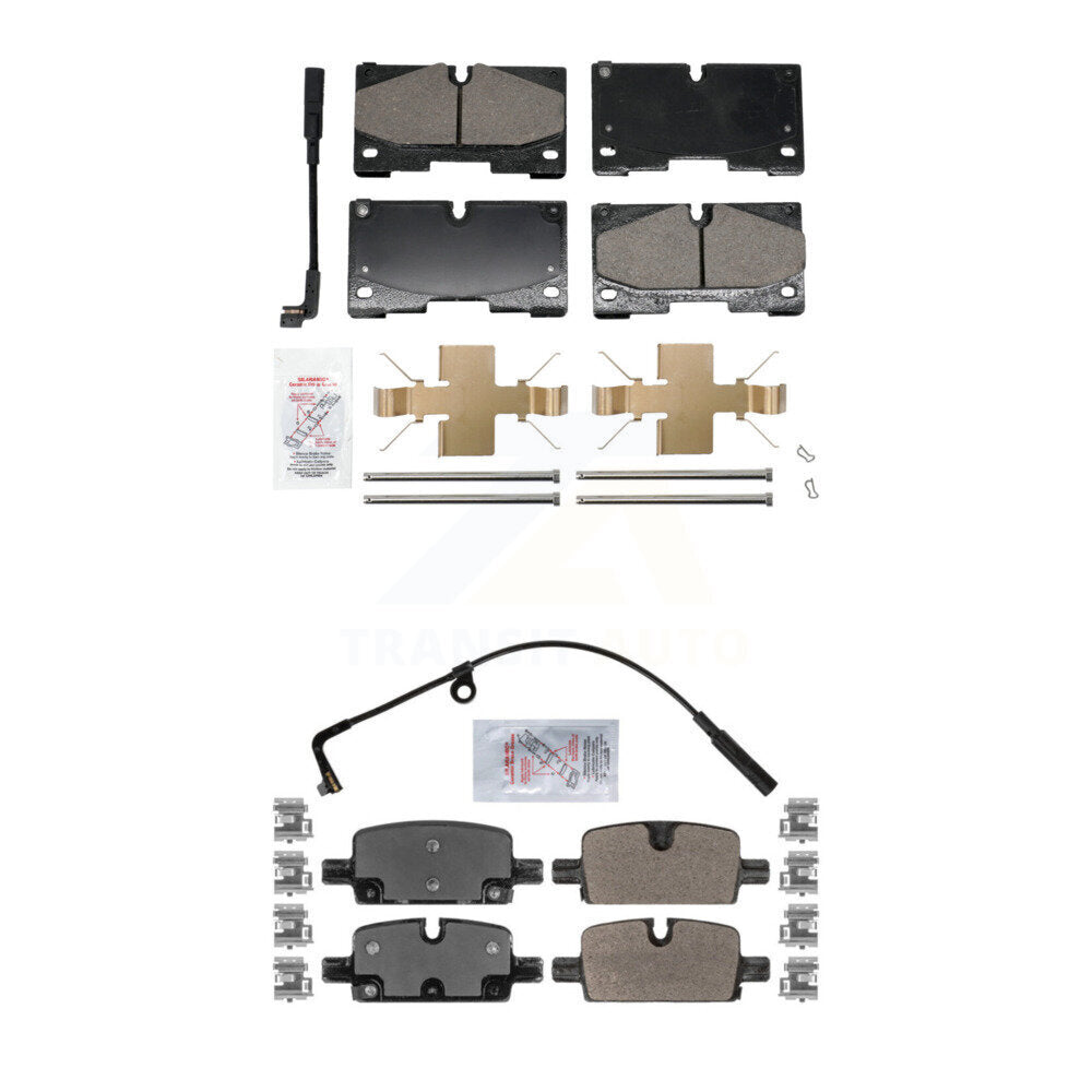 Ceramic Semi-Metallic Disc Brake Pads Front Rear Kit For GMC Chevrolet Silverado