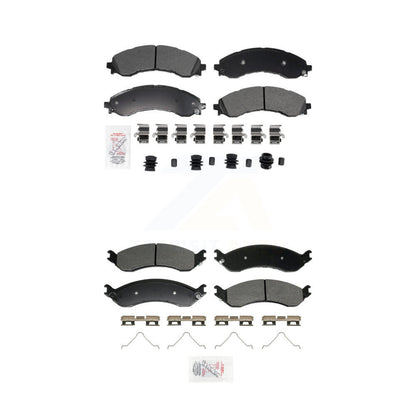 Semi-Metallic Disc Brake Pads Front Rear Kit For GMC Chevrolet Savana 2500 3500