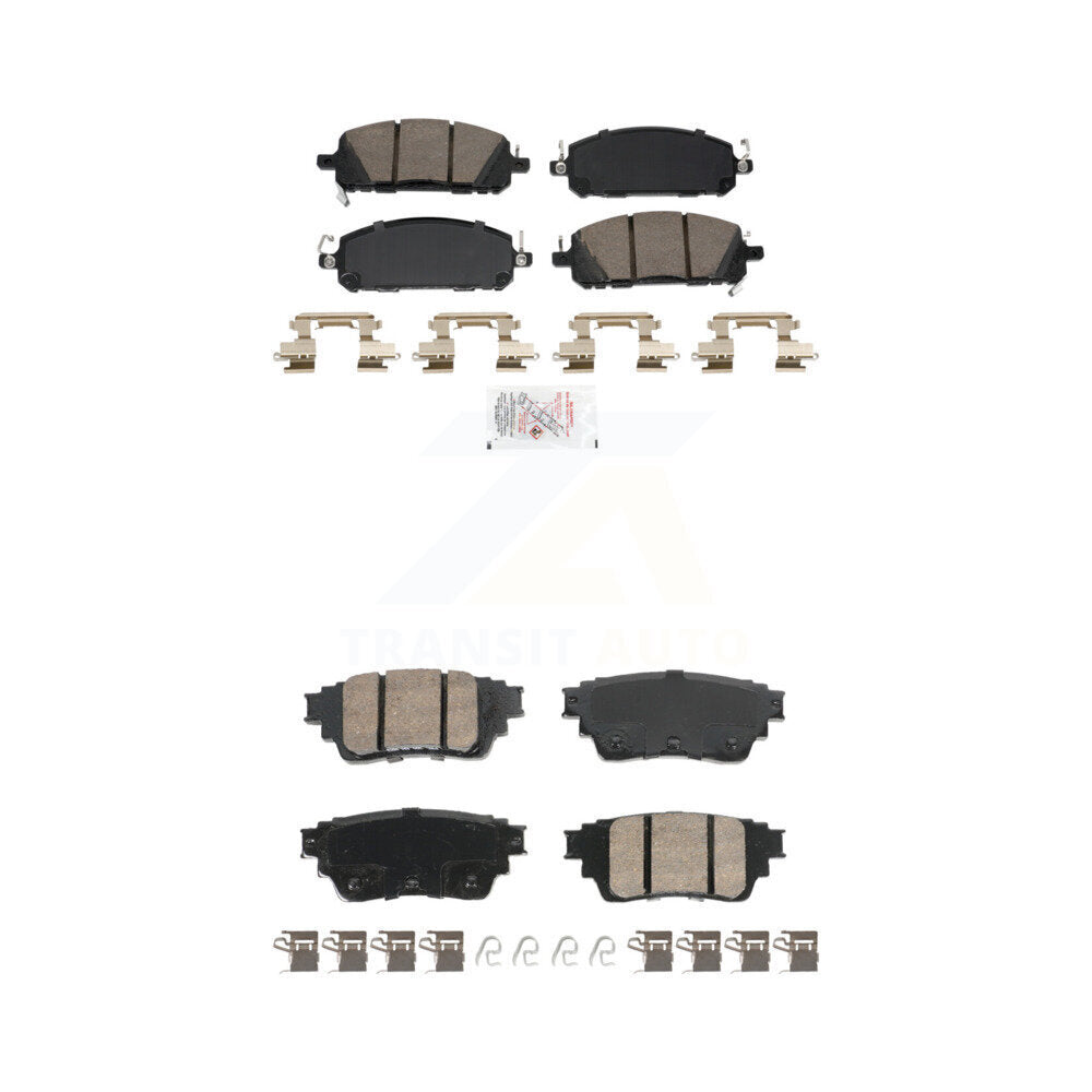 Ceramic Disc Brake Pads Front Rear Kit For Mitsubishi Outlander Nissan INFINITI