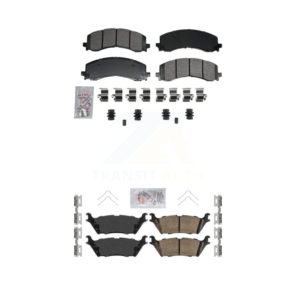 Semi-Metallic Ceramic Disc Brake Pads Front Rear Kit For Ford F-150 Bronco