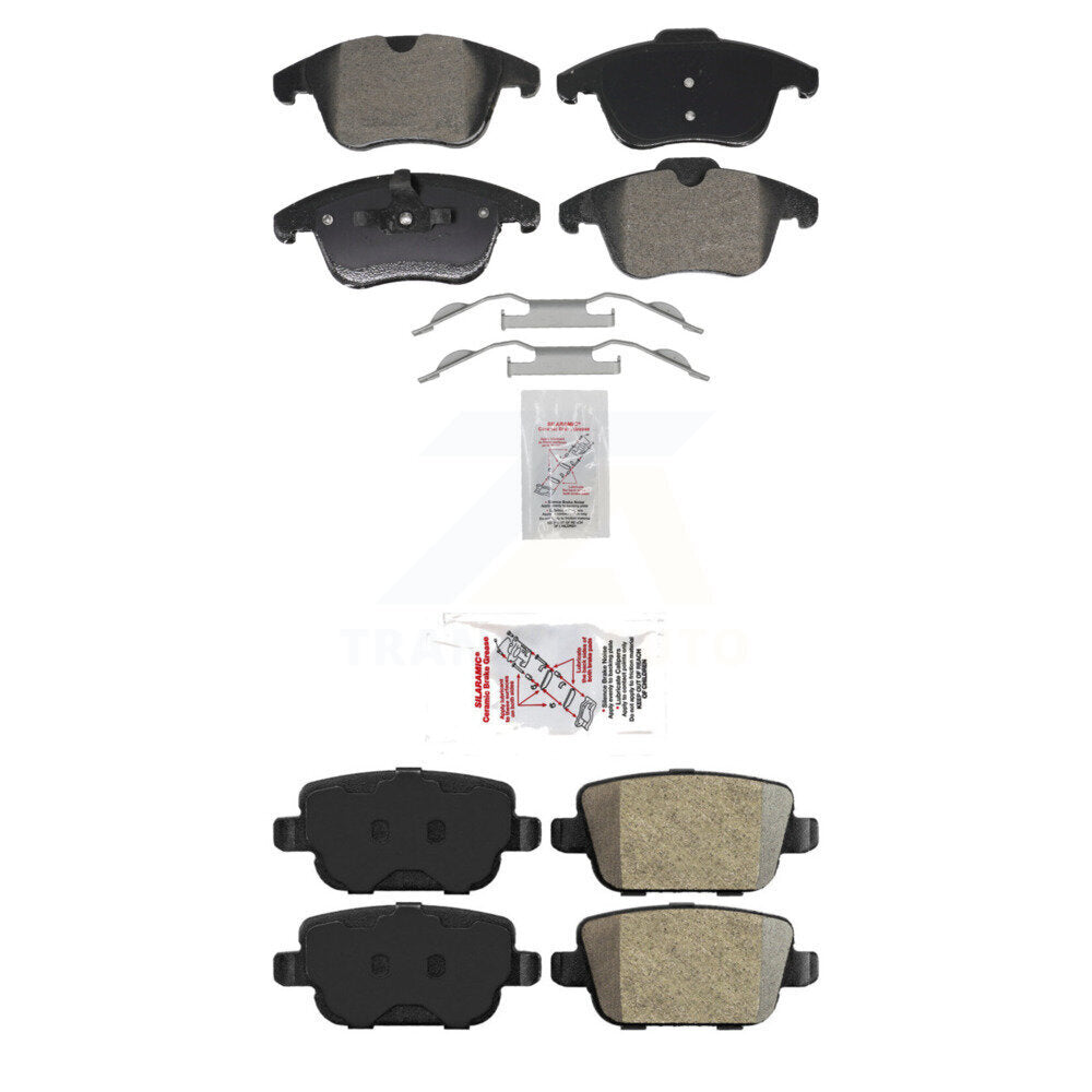 Semi-Metallic Disc Brake Pads Front Rear Kit For Land Rover LR2 Volvo S80